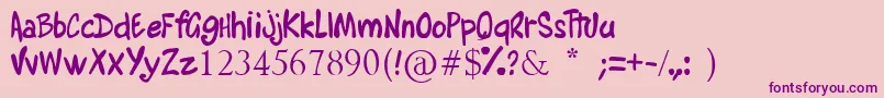 AlyssaMartinel Font – Purple Fonts on Pink Background