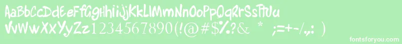 AlyssaMartinel Font – White Fonts on Green Background