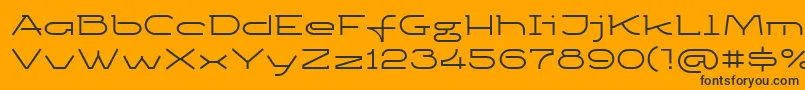 Ketosagc Font – Black Fonts on Orange Background