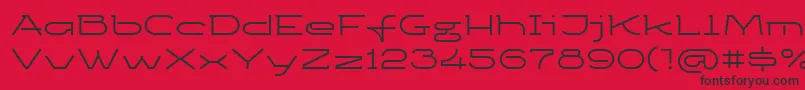 Ketosagc Font – Black Fonts on Red Background