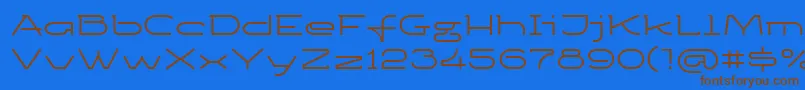 Ketosagc Font – Brown Fonts on Blue Background