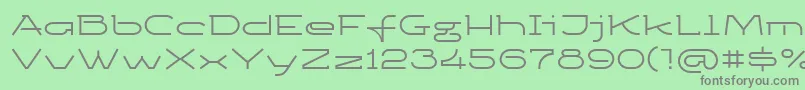 Ketosagc-Schriftart – Graue Schriften auf grünem Hintergrund