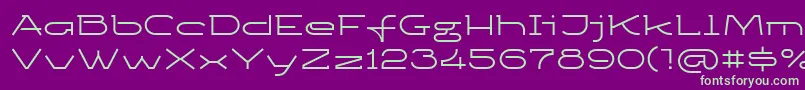 Ketosagc Font – Green Fonts on Purple Background