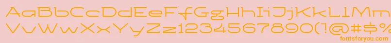 Ketosagc-Schriftart – Orangefarbene Schriften auf rosa Hintergrund