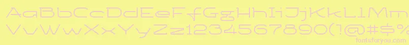 Ketosagc Font – Pink Fonts on Yellow Background