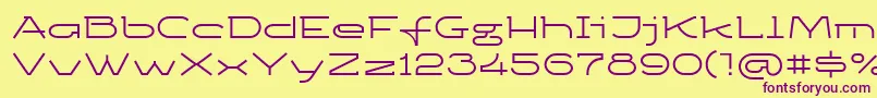 Ketosagc Font – Purple Fonts on Yellow Background