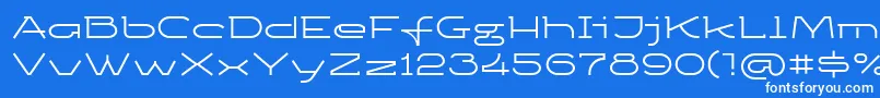 Ketosagc Font – White Fonts on Blue Background