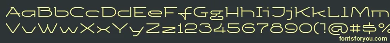 Ketosagc Font – Yellow Fonts on Black Background