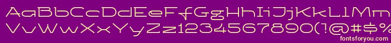 Ketosagc Font – Yellow Fonts on Purple Background