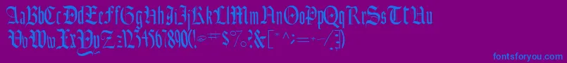 Ainsworthssk Font – Blue Fonts on Purple Background