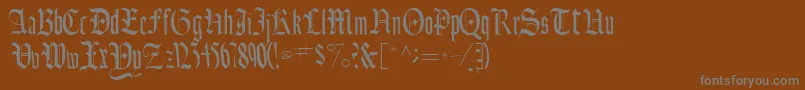 Ainsworthssk Font – Gray Fonts on Brown Background