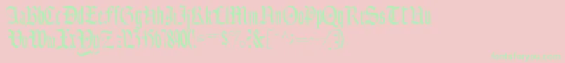 Ainsworthssk Font – Green Fonts on Pink Background