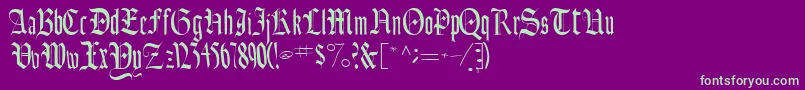 More about Ainsworthssk Font Ainsworthssk Font – Green Fonts on Purple Background