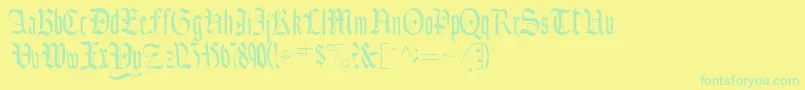 Więcej informacji o czcionce Ainsworthssk Czcionka Ainsworthssk – zielone czcionki na żółtym tle