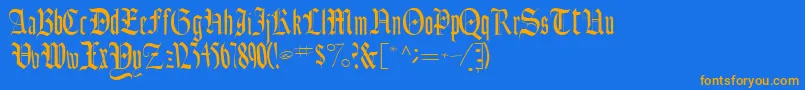 Подробнее о шрифте Ainsworthssk Шрифт Ainsworthssk – оранжевые шрифты на синем фоне