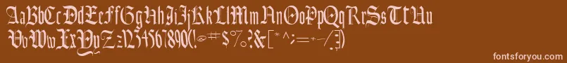 Шрифт Ainsworthssk – розовые шрифты на коричневом фоне