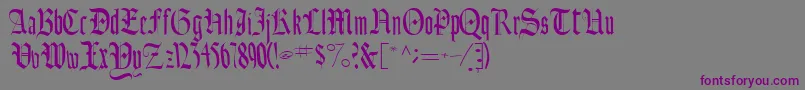 Ainsworthssk Font – Purple Fonts on Gray Background
