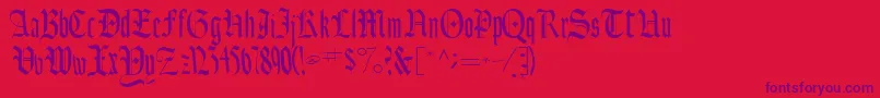 Ainsworthssk Font – Purple Fonts on Red Background