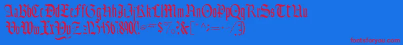 Więcej informacji o czcionce Ainsworthssk Czcionka Ainsworthssk – czerwone czcionki na niebieskim tle