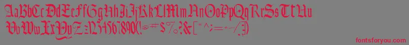 Ainsworthssk Font – Red Fonts on Gray Background
