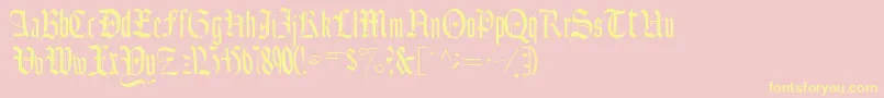 fuente Ainsworthssk – Fuentes Amarillas Sobre Fondo Rosa