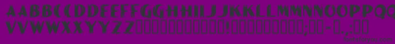 PaintPeelInitials-fontti – mustat fontit violetilla taustalla