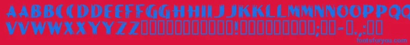 PaintPeelInitials Font – Blue Fonts on Red Background