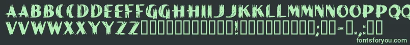 PaintPeelInitials Font – Green Fonts on Black Background