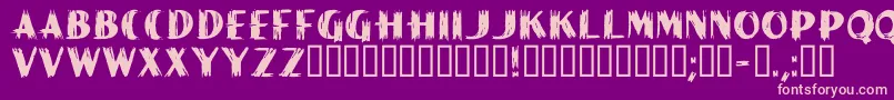 PaintPeelInitials Font – Pink Fonts on Purple Background