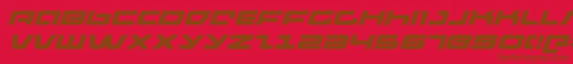 PulseRifleExpandedItalic Font – Brown Fonts on Red Background