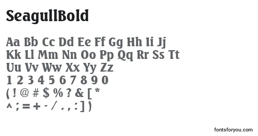 Шрифт SeagullBold – алфавит, цифры, специальные символы