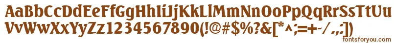 Шрифт SeagullBold – коричневые шрифты на белом фоне