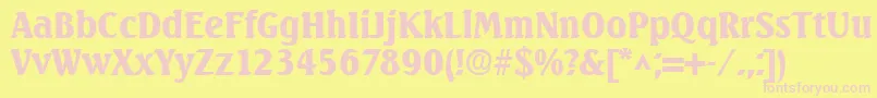 SeagullBold Font – Pink Fonts on Yellow Background