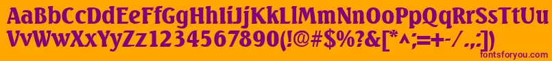 Шрифт SeagullBold – фиолетовые шрифты на оранжевом фоне