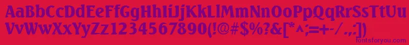 SeagullBold Font – Purple Fonts on Red Background