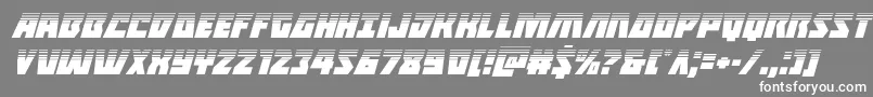 フォントHalfshellherohalfital – 灰色の背景に白い文字