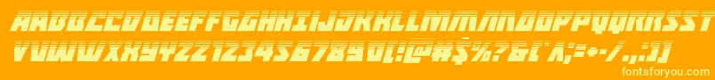 Шрифт Halfshellherohalfital – жёлтые шрифты на оранжевом фоне