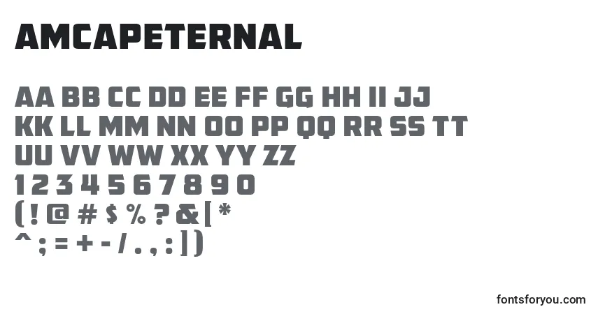 A fonte AmcapEternal (114263) – alfabeto, números, caracteres especiais