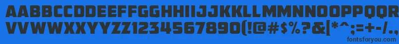 AmcapEternal Font – Black Fonts on Blue Background