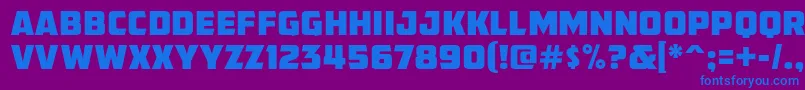 AmcapEternal Font – Blue Fonts on Purple Background