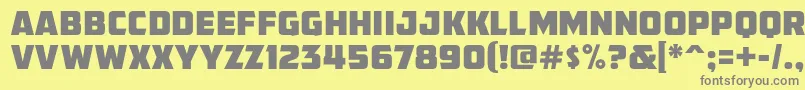 AmcapEternal Font – Gray Fonts on Yellow Background