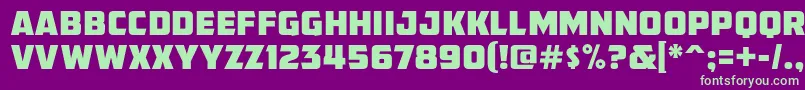 AmcapEternal Font – Green Fonts on Purple Background