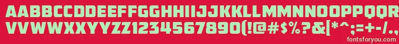 AmcapEternal Font – Green Fonts on Red Background