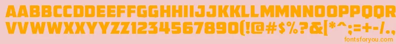 AmcapEternal Font – Orange Fonts on Pink Background