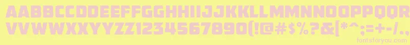 AmcapEternal Font – Pink Fonts on Yellow Background