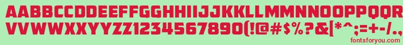 AmcapEternal Font – Red Fonts on Green Background