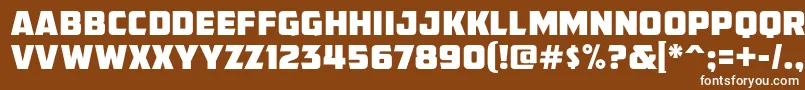 フォントAmcapEternal – 茶色の背景に白い文字