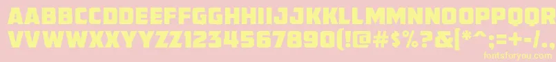 AmcapEternal Font – Yellow Fonts on Pink Background