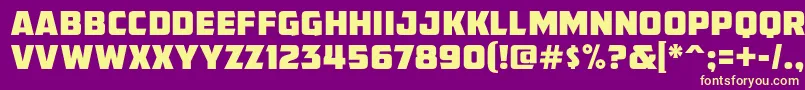 AmcapEternal Font – Yellow Fonts on Purple Background