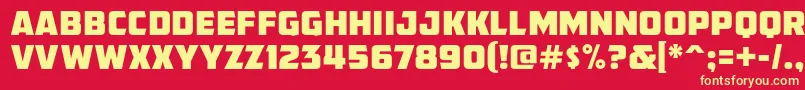 AmcapEternal Font – Yellow Fonts on Red Background